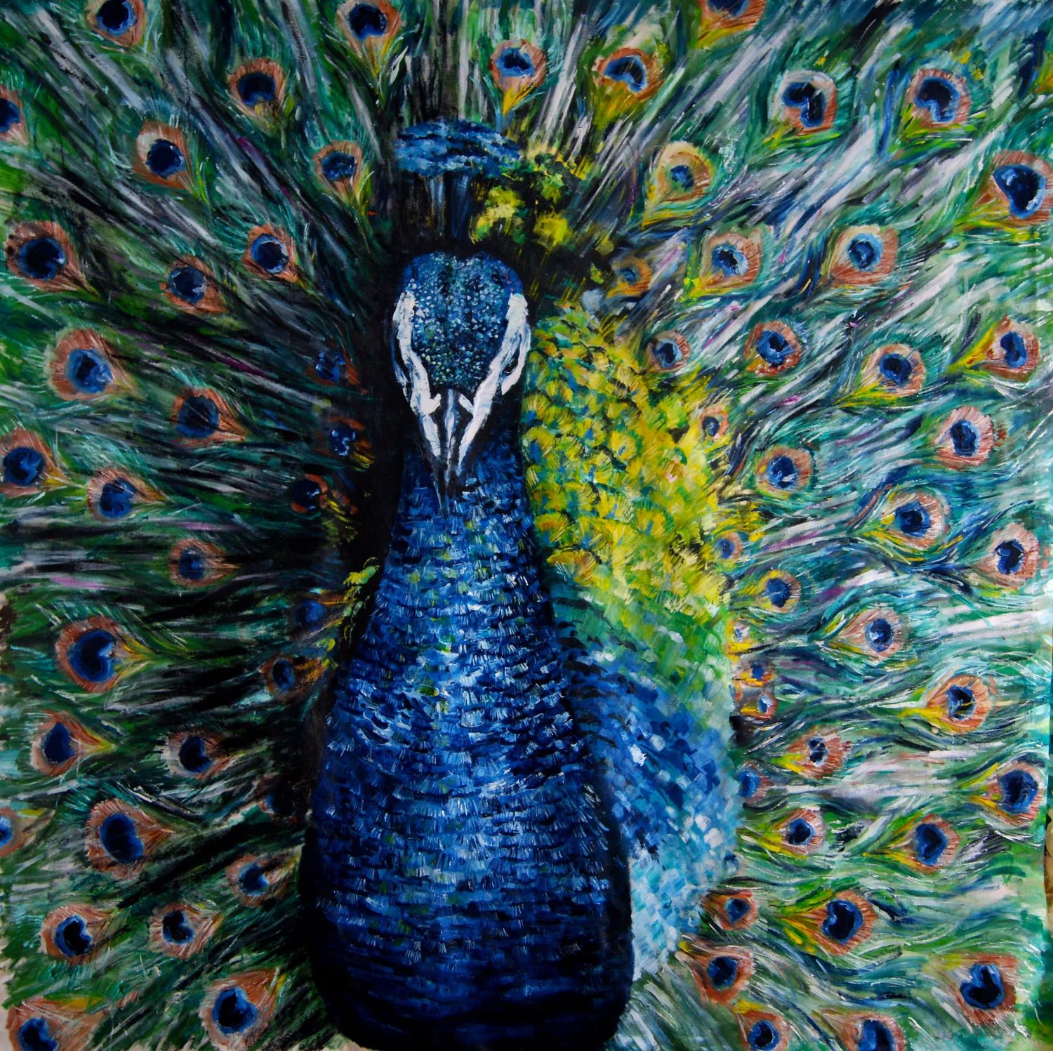 Peacock painting